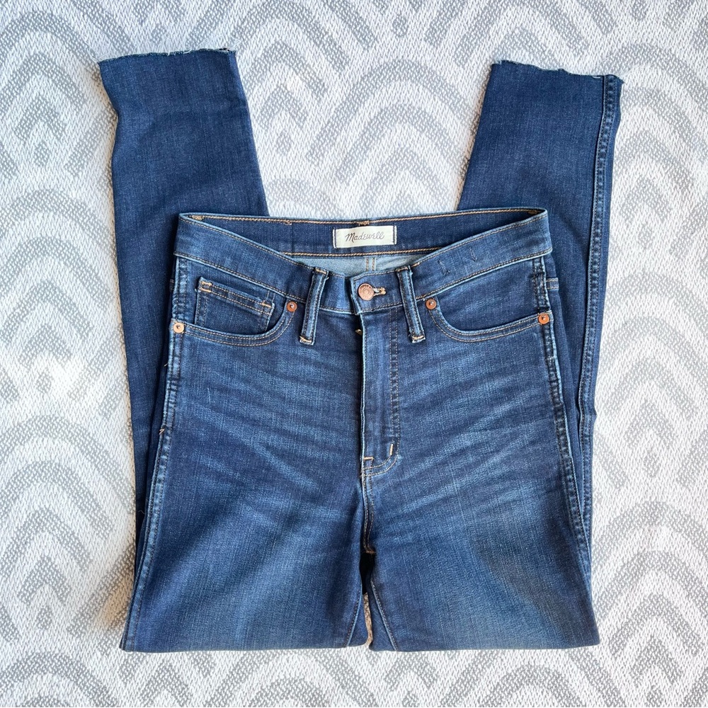 MADEWELL 10” High-Rise Skinny Dark Wash Blue Denim Jeans 27
